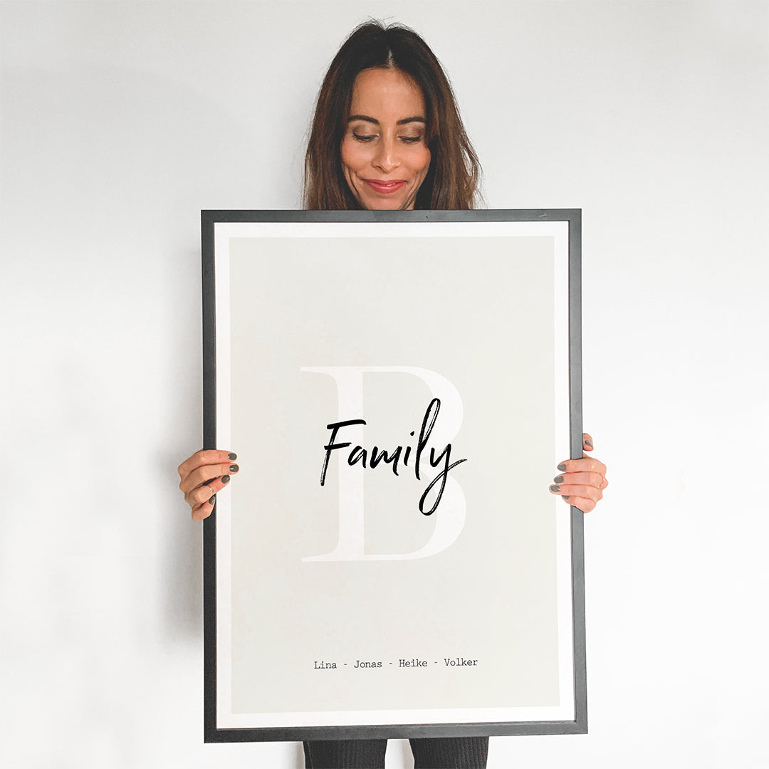 Familien Buchstabe - Poster