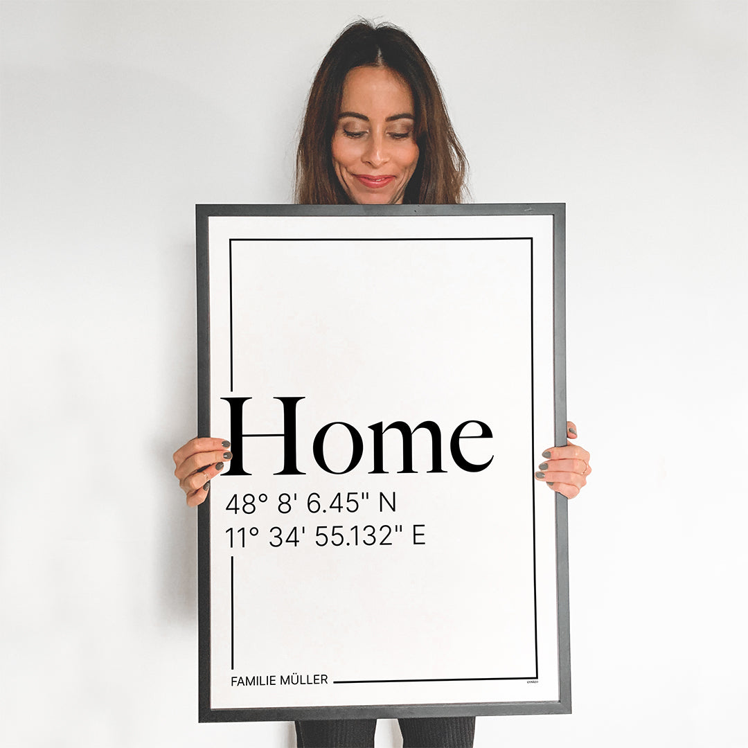 Home Koordinaten - Poster