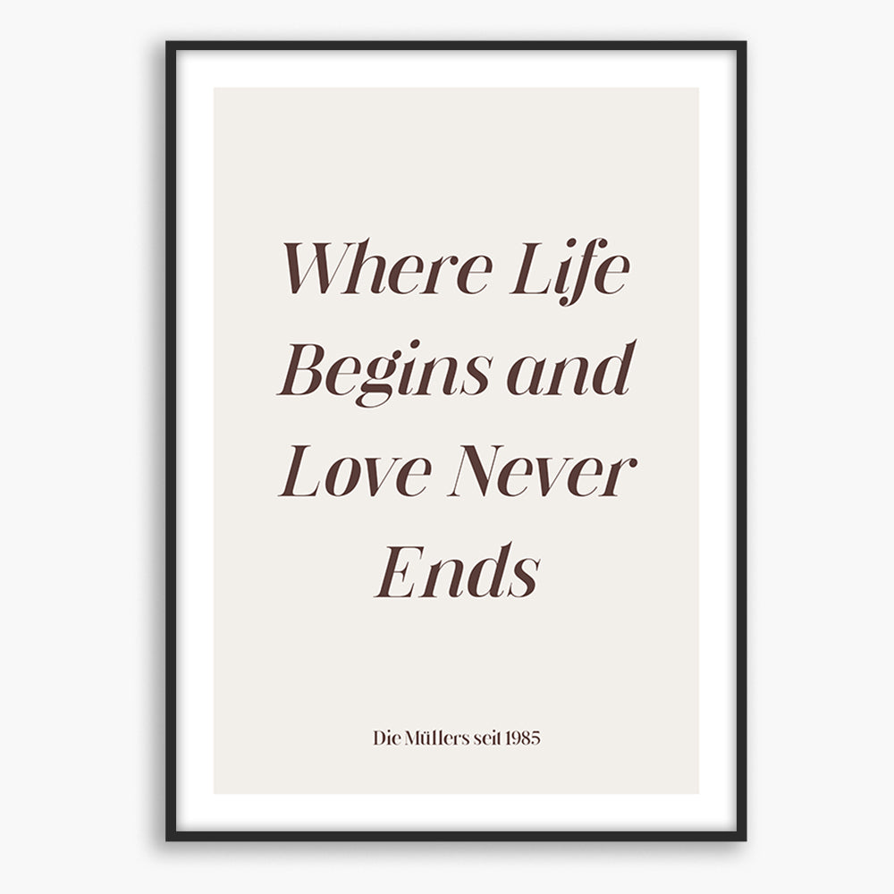 Where Life Begins and Love Never Ends - Poster