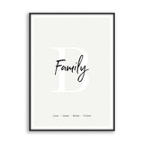 Familien Buchstabe - Poster - Cosico
