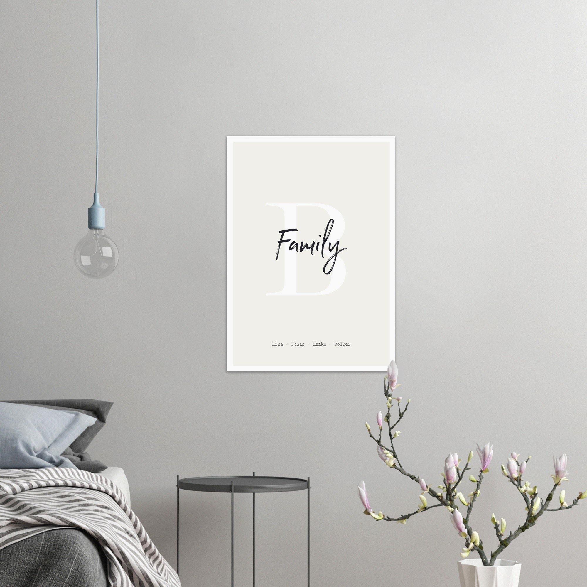 Familien Buchstabe - Poster - Cosico